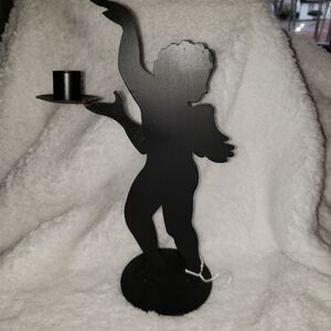 Metal Cherub Candle Holder